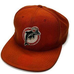 Miami Dolphins Mitchell & Ness Adjustable Snapback Hat 100% Wool‎ Orange Vintage